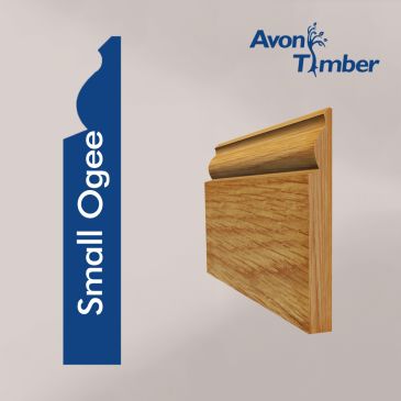 Small Ogee Profile Solid Oak Skirting Board (Per Metre)