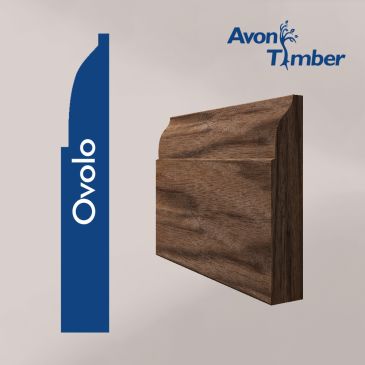 Solid American Black Walnut Ovolo Skirting (Per Metre)