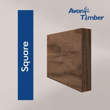 Solid American Black Walnut Square Edge Skirting (Per Metre)