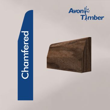 Solid American Black Walnut Chamfered Architrave (Per Metre)