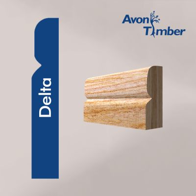 Solid American White Ash Delta Architrave (Per Metre)