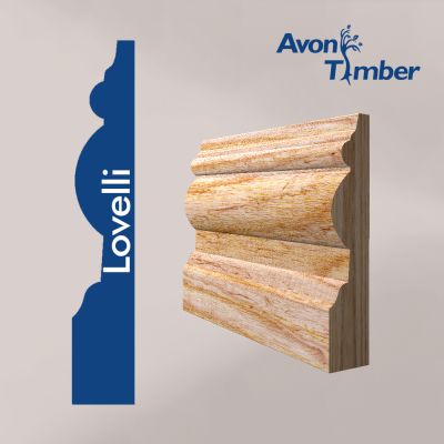 Solid American White Ash Lovelli Skirting (Per Metre)