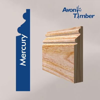 Solid American White Ash Mercury Skirting (Per Metre)