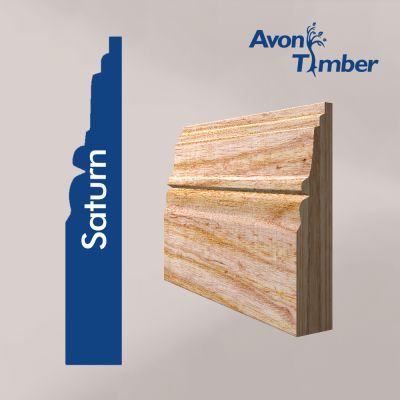 Solid American White Ash Saturn Skirting (Per Metre)