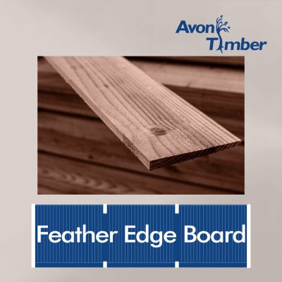 Brown Treated Feather Edge Board