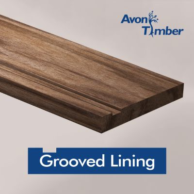 Grooved Solid Walnut Door Lining set With Doorstop