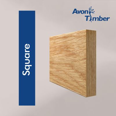 Square Edge Profile Solid Oak Skirting Board (Per Metre)