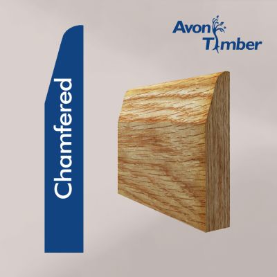 Chamfered Profile Solid Oak Skirting Board (Per Metre)