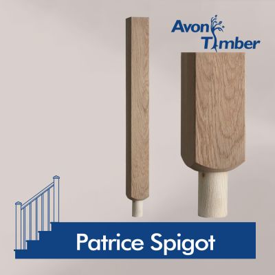 Benchmark Oak Newel Spigot Patrice (No Cap)