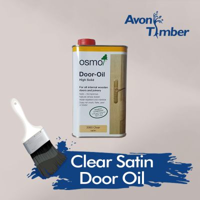 tin of clear satin door oil 