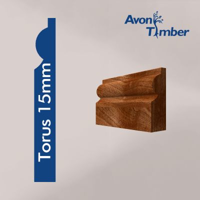 Solid Sapele 15mm Torus Architrave (Per Metre)