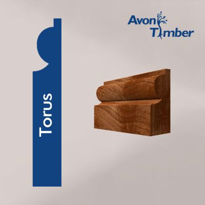 Solid Sapele Torus Architrave (Per Metre)