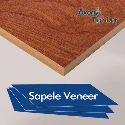 Decorative Veneered MDF Crown Cut Sapele Two Sides A/B Quality