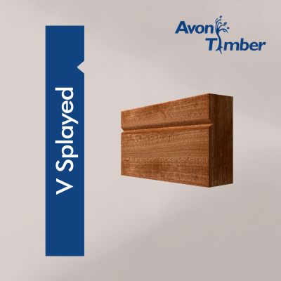 Solid Sapele V Splayed Architrave (Per Metre)