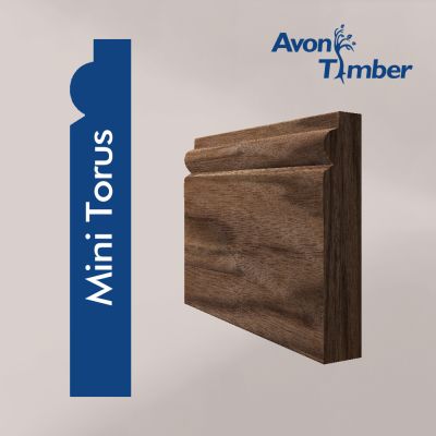 Solid American Black Walnut Mini Torus Skirting (Per Metre)