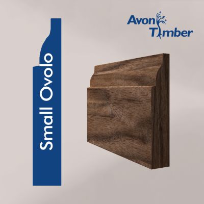 Solid American Black Walnut Small Ovolo Skirting (Per Metre)