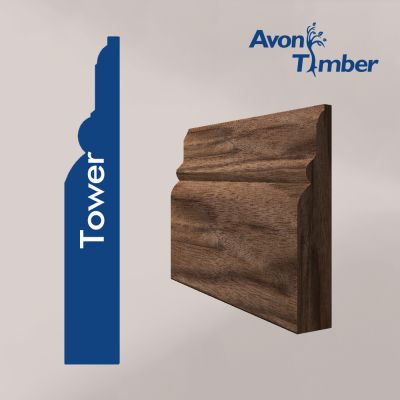 Solid American Black Walnut Tower Skirting (Per Metre)