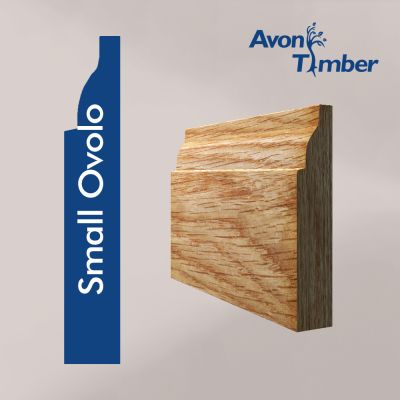 Small Ovolo Profile Solid Oak Skirting Board (Per Metre)