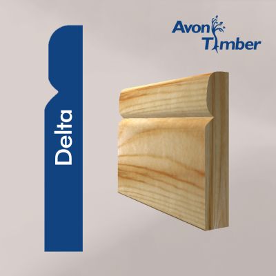 Solid Pine Delta Skirting (Per Metre)