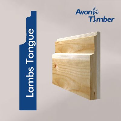 Solid Pine Lambs Tongue Skirting (Per Metre)