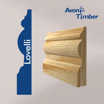 Solid Pine Lovelli Skirting (Per Metre)