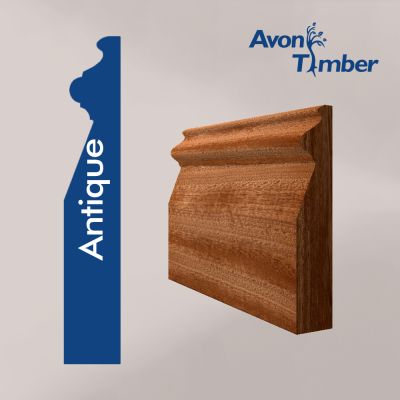 Solid Sapele Antique Skirting (Per Metre)