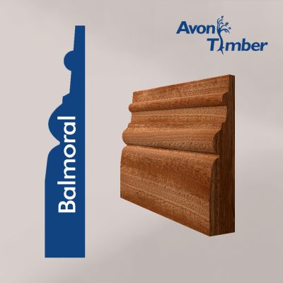 Solid Sapele Balmoral Skirting (Per Metre)