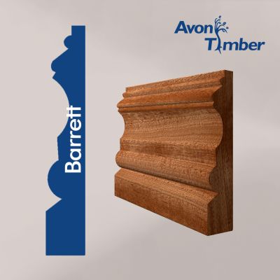 Solid Sapele Barrett Skirting (Per Metre)