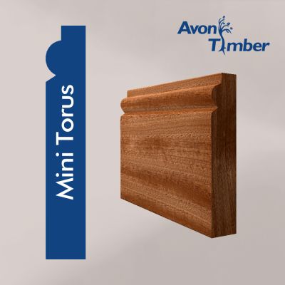 Solid Sapele Mini Torus Skirting (Per Metre)