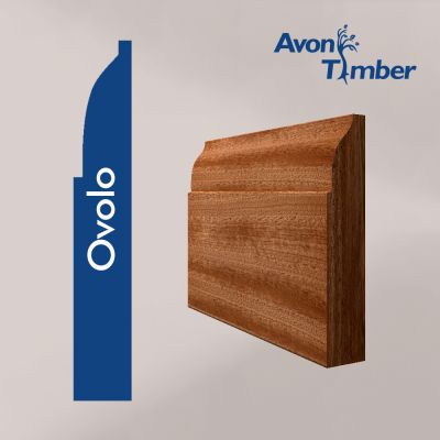 Solid Sapele Ovolo Skirting (Per Metre)