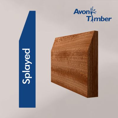 Solid Sapele Splayed Skirting (Per Metre)