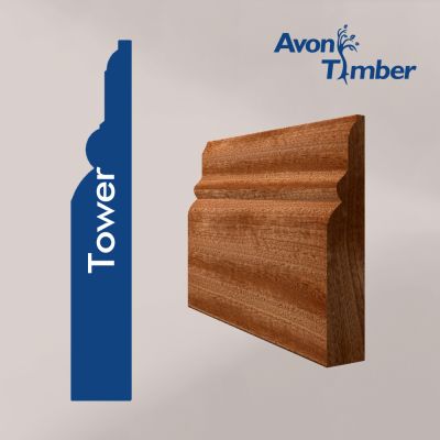 Solid Sapele Tower Skirting (Per Metre)