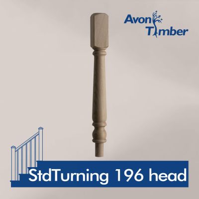 Benchmark Oak Newel Turning 196mm Head