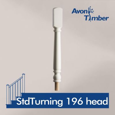 Benchmark White Primed Newel Turning 196mm Head