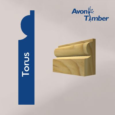 Solid Tulipwood Torus Architrave (Per Metre)