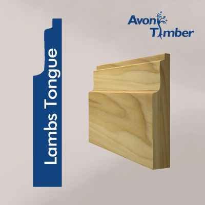 Solid Tulipwood Lambs Tongue Skirting (Per Metre)