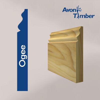 Solid Tulipwood 15mm Ogee Skirting (Per Metre)