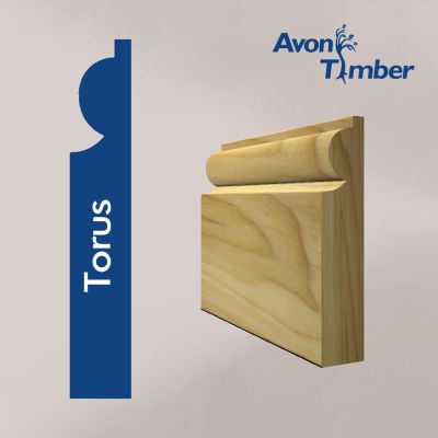 Solid Tulipwood Torus Skirting (Per Metre)