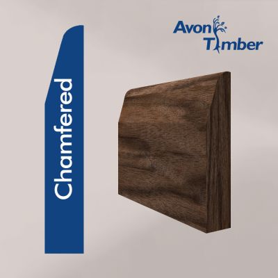 Solid American Black Walnut Chamfered Skirting (Per Metre)