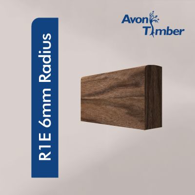 Solid American Black Walnut Pencil Round (6mm Radius) Architrave (Per Metre)