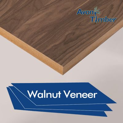 Decorative Veneered MDF American Black Walnut Two Sides A/B Quality