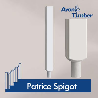 Benchmark White Primed Newel Spigot Patrice (No Cap)